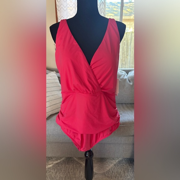 Jantzen Other - NWT Jantzen Jolie Bright Pink Tummy Control One Piece Swimsuit